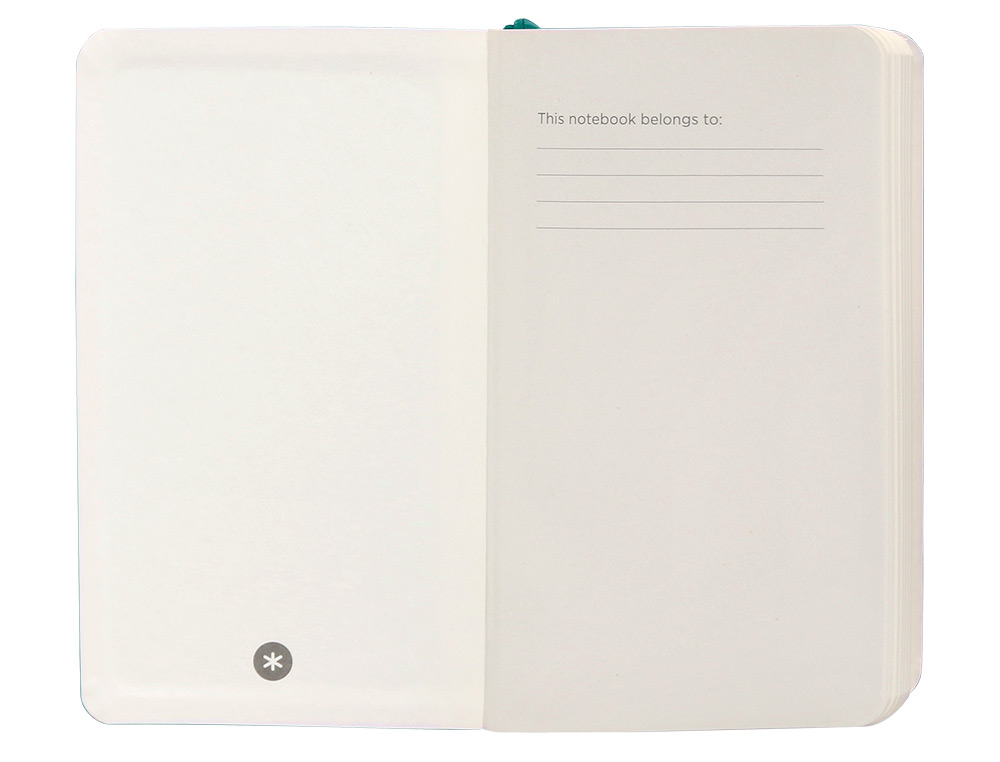 CUADERNO CON GOMILLA ANTARTIK NOTES TAPA BLANDA A6 CUADRICULA VERDE AGUAMARINA 100 HOJAS 80 GR FSC