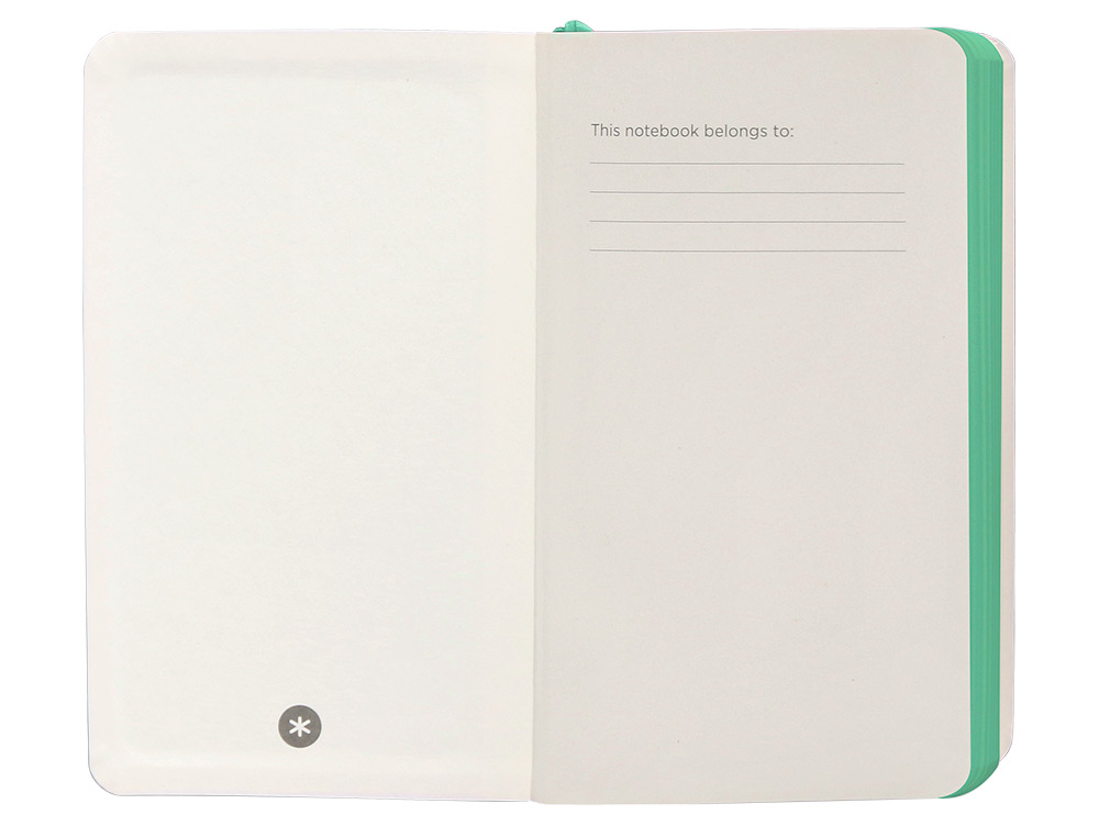 CUADERNO CON GOMILLA ANTARTIK NOTES TAPA BLANDA A6 HOJAS LISAS GRIS Y TURQUESA 100 HOJAS 80 GR FSC