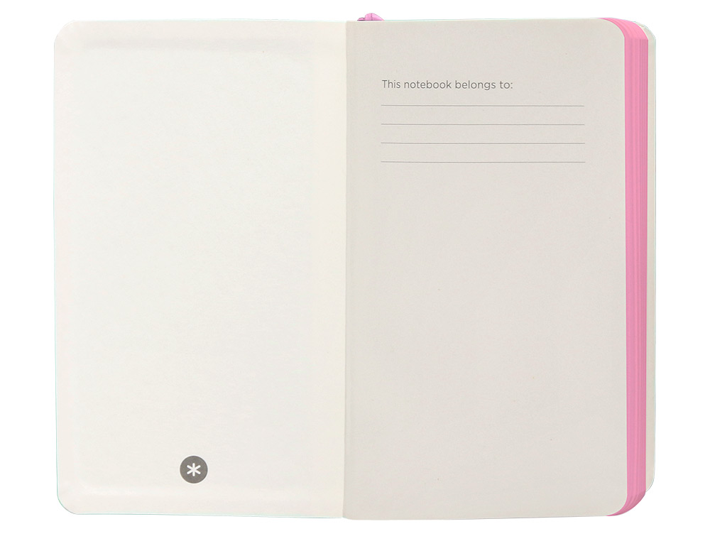 CUADERNO CON GOMILLA ANTARTIK NOTES TAPA BLANDA A6 HOJAS LISAS ROSA Y TURQUESA 100 HOJAS 80 GR FSC