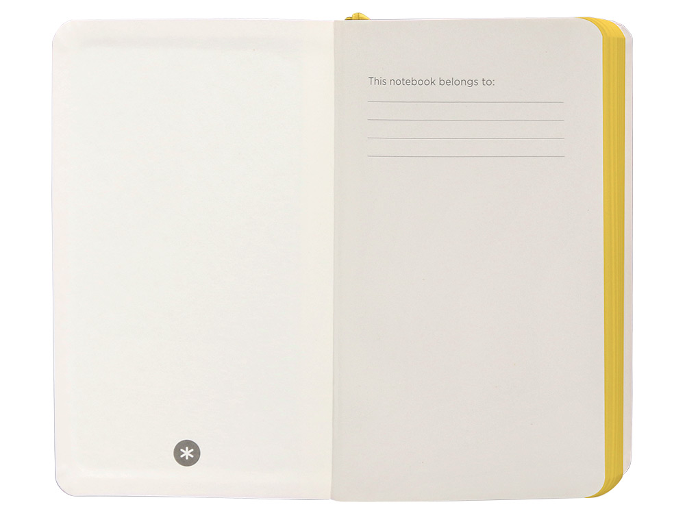 CUADERNO CON GOMILLA ANTARTIK NOTES TAPA BLANDA A6 HOJAS LISAS MORADO Y AMARILLO 100 HOJAS 80 GR FSC
