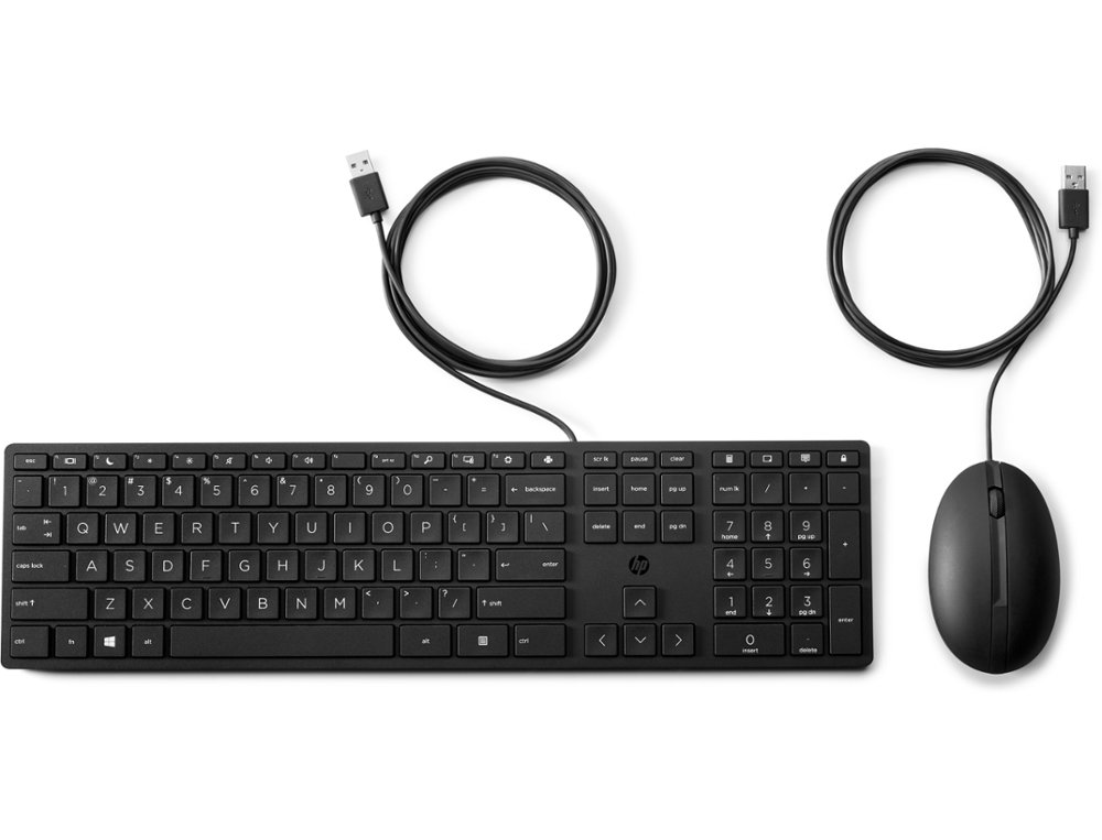 SET TECLADO + RATON HP COMBO 320MK USB-A LONGITUD 1.8 M COLOR NEGRO