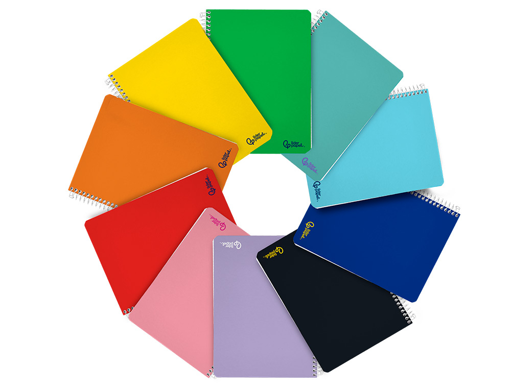 CUADERNO ESPIRAL LIDERPAPEL A4 SMART TAPA BLANDA 80H 75GR HORIZONTAL 8MM CON MARGEN COLORES SURTIDOS