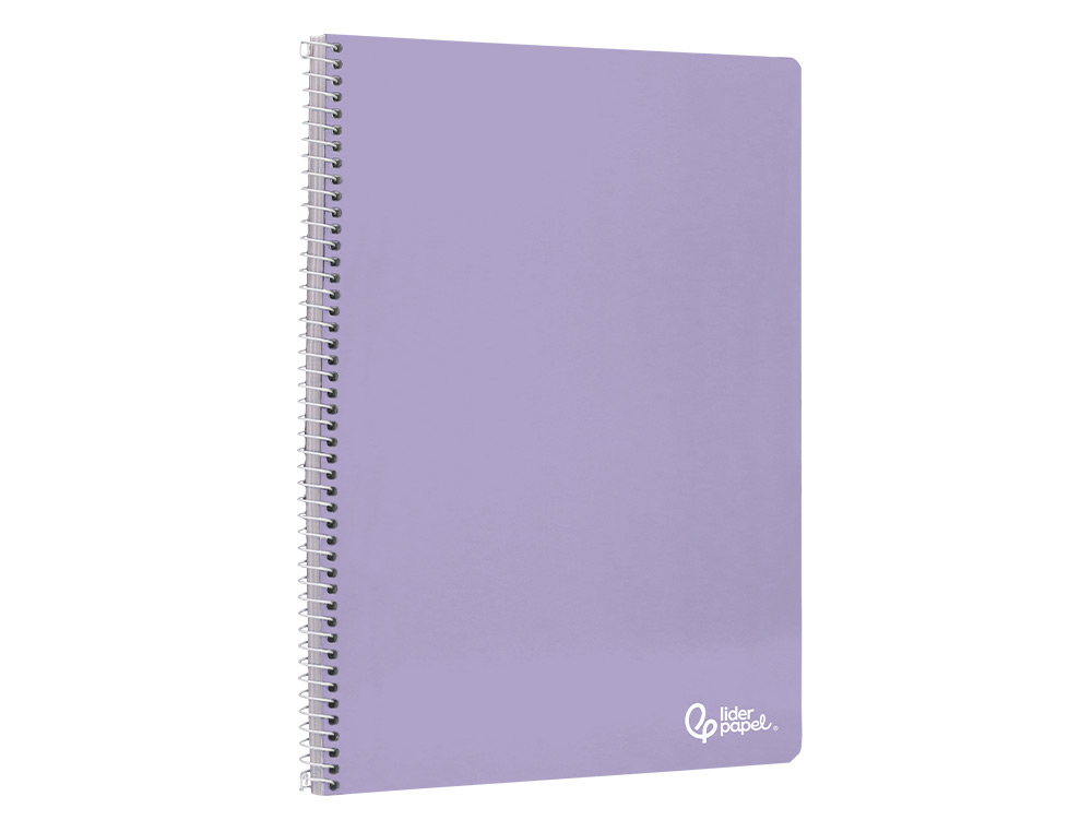 CUADERNO ESPIRAL LIDERPAPEL A4 SMART TAPA BLANDA 80H 75GR CUADRO 4MM CON MARGEN COLOR VIOLETA