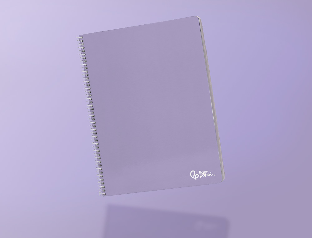 CUADERNO ESPIRAL LIDERPAPEL A4 SMART TAPA BLANDA 80H 75GR CUADRO 4MM CON MARGEN COLOR VIOLETA