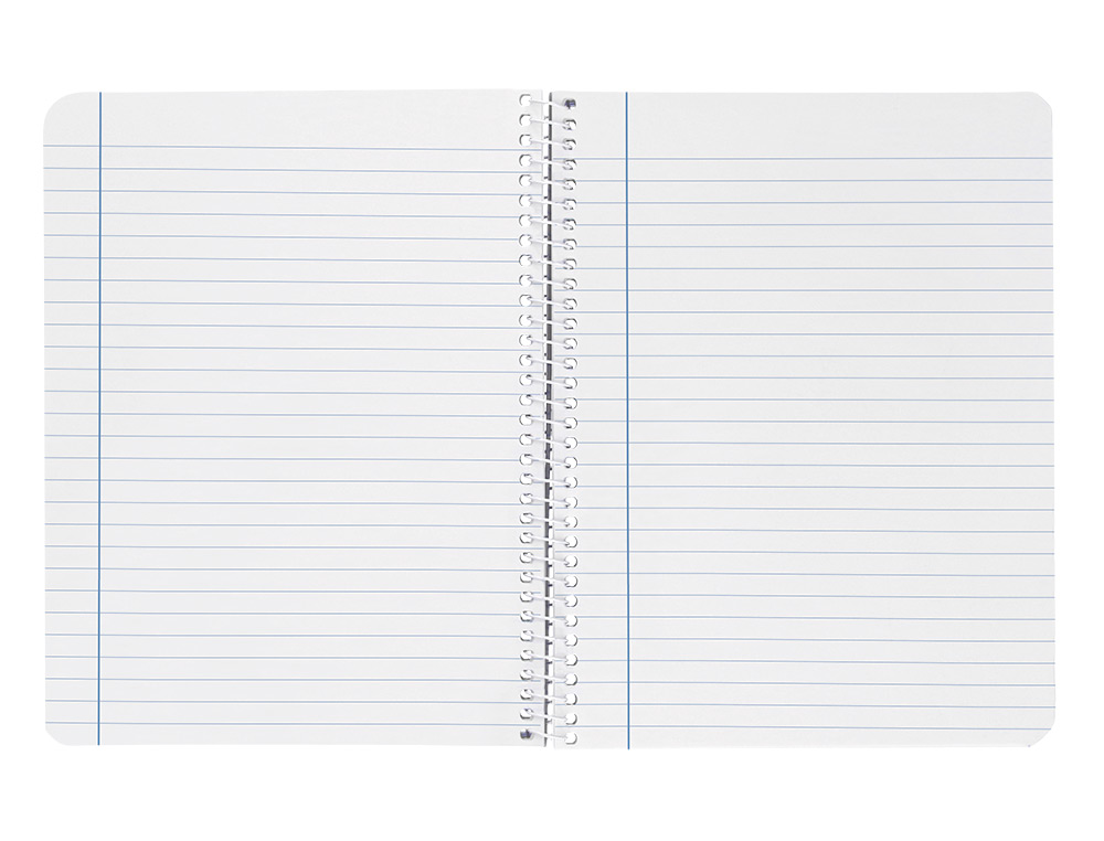 CUADERNO ESPIRAL LIDERPAPEL A4 WITTY TAPA DURA 80H 90GR RAYADO HORIZONTAL CON MARGEN COLOR NEGRO