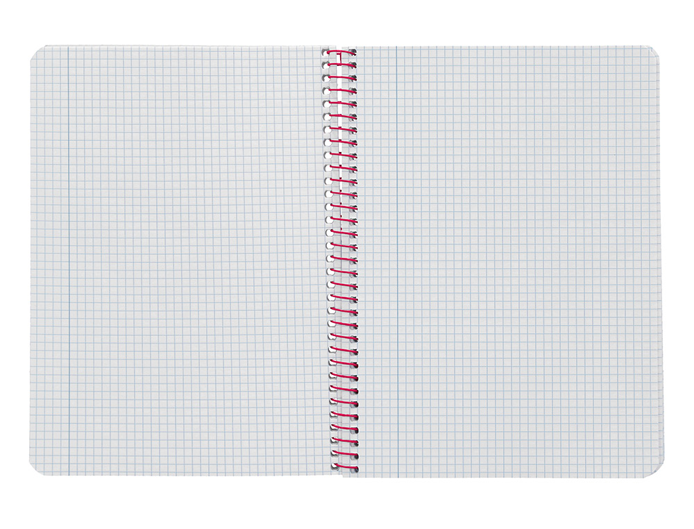 CUADERNO ESPIRAL LIDERPAPEL DIN A5 WITTY TAPA DURA 80H 90GR CUADRO 4MM CON MARGEN COLOR TURQUESA