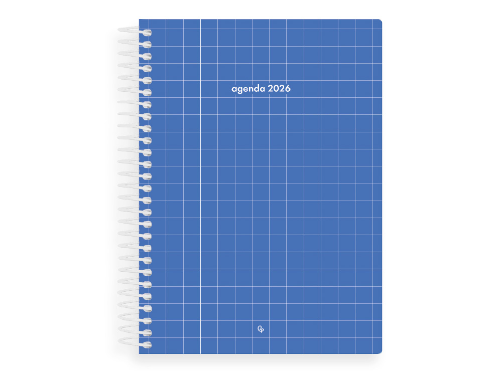 AGENDA ESPIRAL LIDERPAPEL GAZI A4 2026 DIA PAGINA AZUL OSCURO PAPEL 70 GR FSC