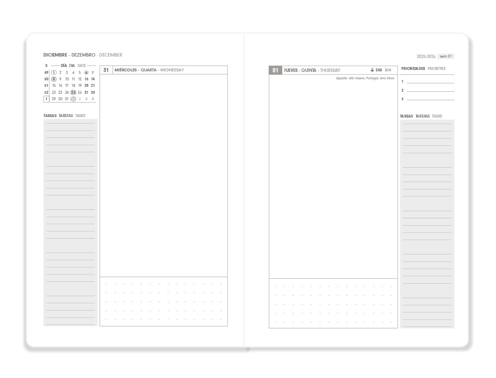 AGENDA ESPIRAL ANTARTIK ESSENTIALS A5+ 2026 DÍA PÁGINAAZUL CLARO PAPEL 80G FSC