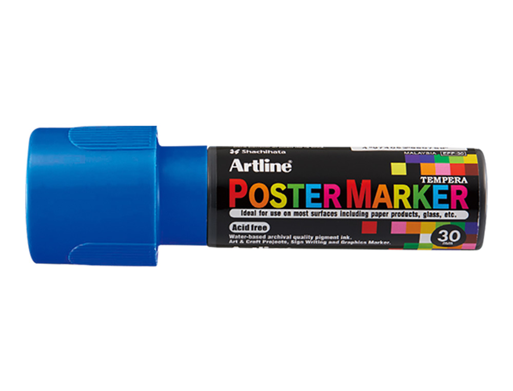 ROTULADOR ARTLINE POSTER MARKER EPP-30 PUNTA RECTANGULAR 30 MM COLOR AZUL
