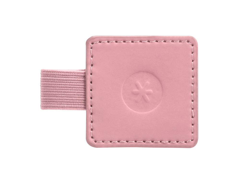 PORTABOLIGRAFO AUTOADHESIVO ANTARTIK PARA CUADERNO NOTE CON ELASTICO HASTA 15 MM GROSOR 1MM ROSA 40X40 MM