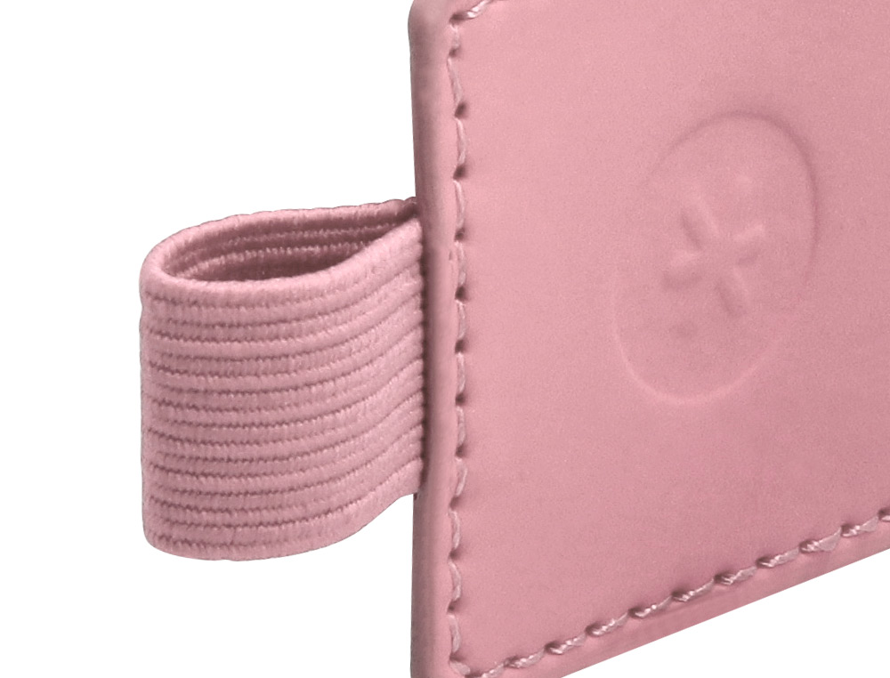 PORTABOLIGRAFO AUTOADHESIVO ANTARTIK PARA CUADERNO NOTE CON ELASTICO HASTA 15 MM GROSOR 1MM ROSA 40X40 MM