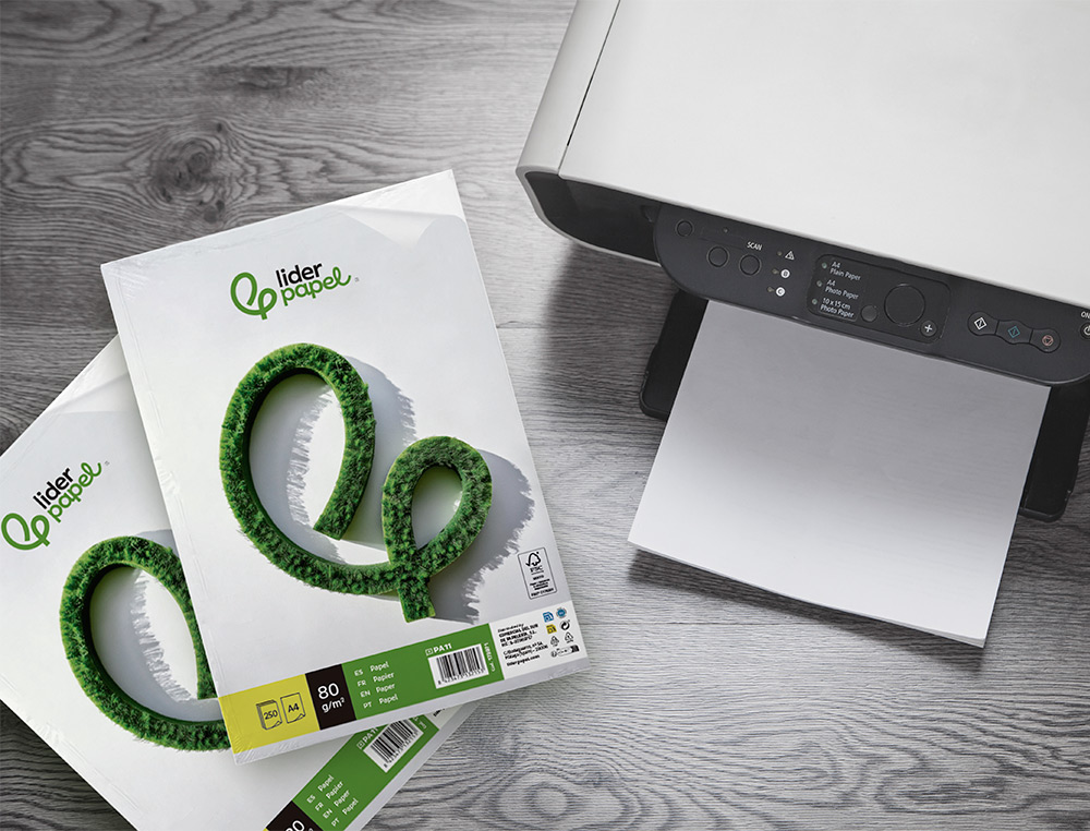 PAPEL LIDERPAPEL A4 80G/M2 LISO PAQUETE DE 250 HOJAS