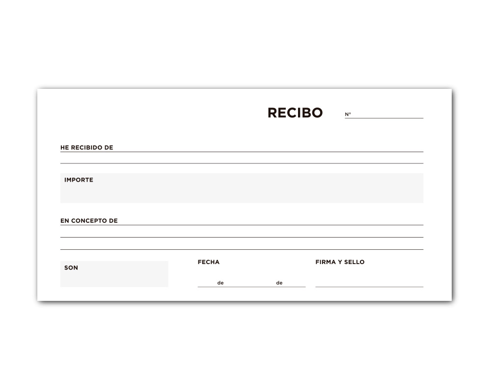 TALONARIO LIDERPAPEL RECIBOS 3/F ORIGINAL T136 SIN MATRIZ