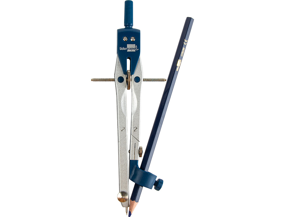 COMPAS LIDERPAPEL MICROMETRICO BK-304 CON ADAPTADOR Y ALARGADERA