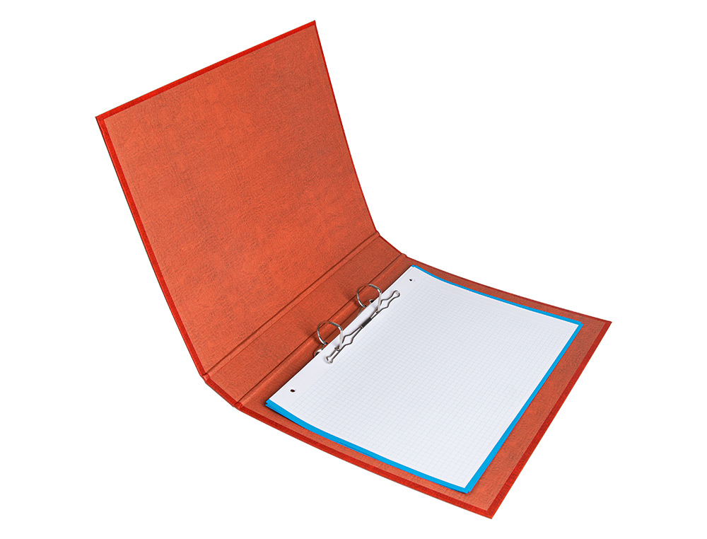 CARPETA DE 2 ANILLAS 25MM MIXTAS LIDERPAPEL FOLIO CARTON CUERO FORRADO COMPRESOR PLASTICO