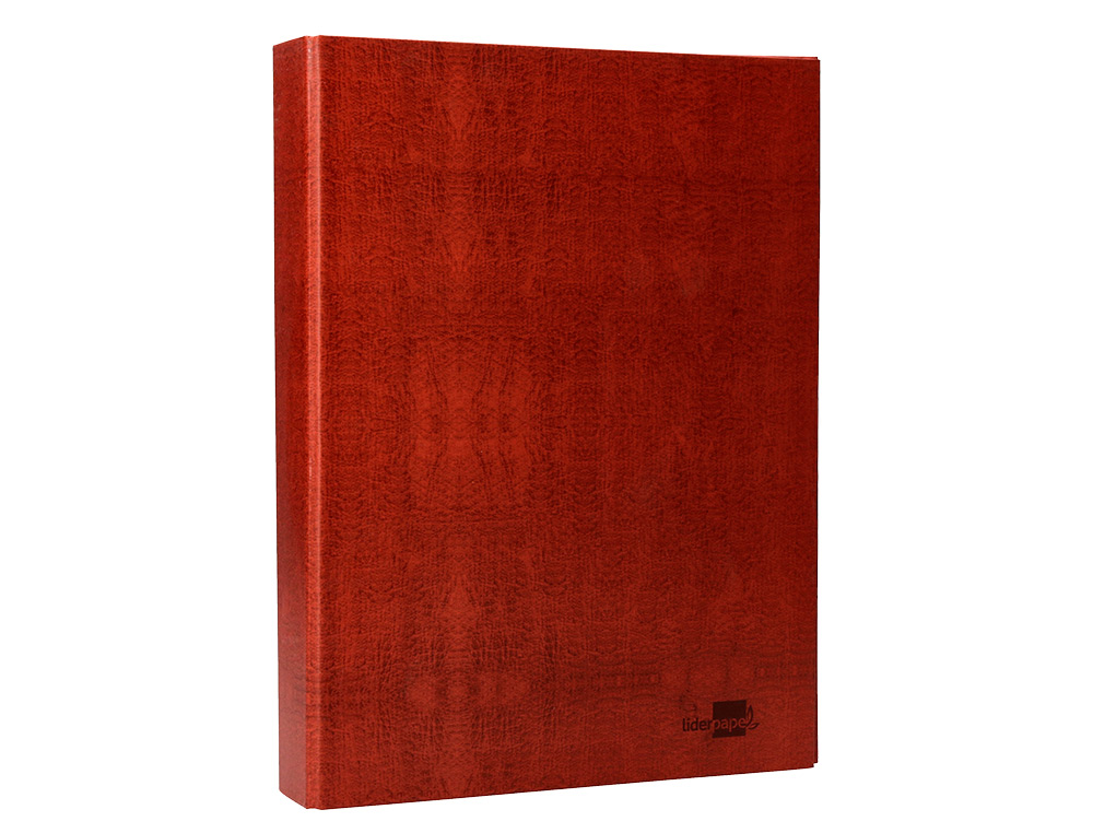 CARPETA DE 2 ANILLAS 25MM MIXTAS LIDERPAPEL FOLIO CARTON CUERO FORRADO COMPRESOR PLASTICO
