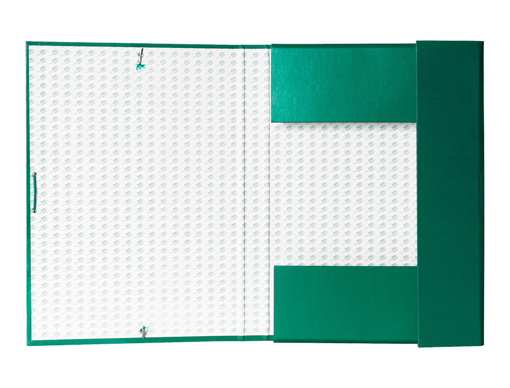 CARPETA PROYECTOS LIDERPAPEL FOLIO LOMO 30MM CARTON FORRADO VERDE