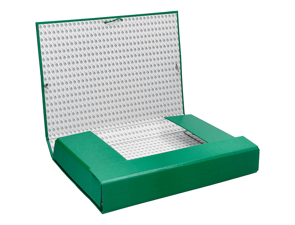 CARPETA PROYECTOS LIDERPAPEL FOLIO LOMO 90MM CARTON FORRADO VERDE