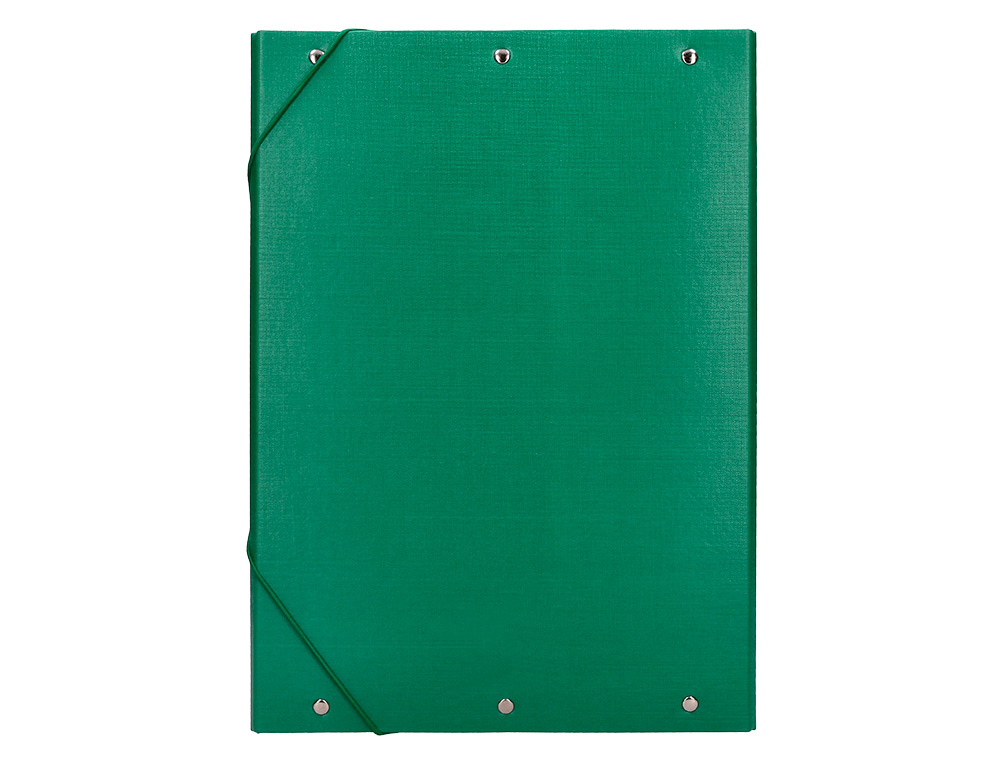 CARPETA PROYECTOS LIDERPAPEL FOLIO LOMO 90MM CARTON FORRADO VERDE
