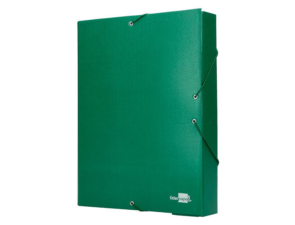 CARPETA PROYECTOS LIDERPAPEL FOLIO LOMO 90MM CARTON FORRADO VERDE