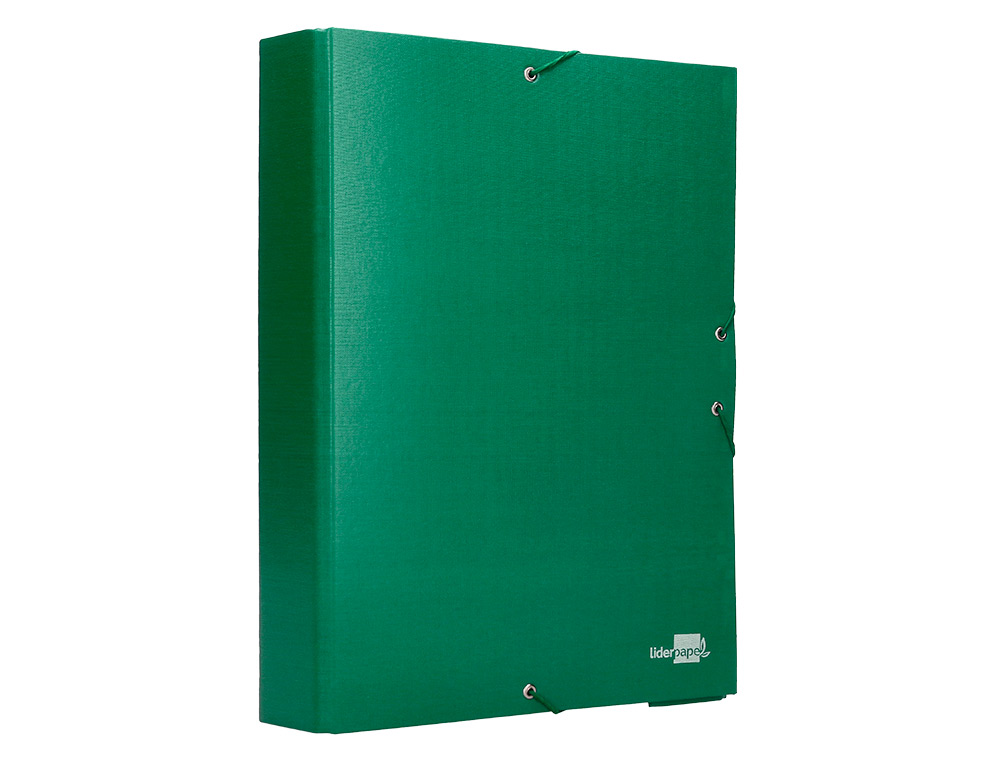 CARPETA PROYECTOS LIDERPAPEL FOLIO LOMO 90MM CARTON FORRADO VERDE