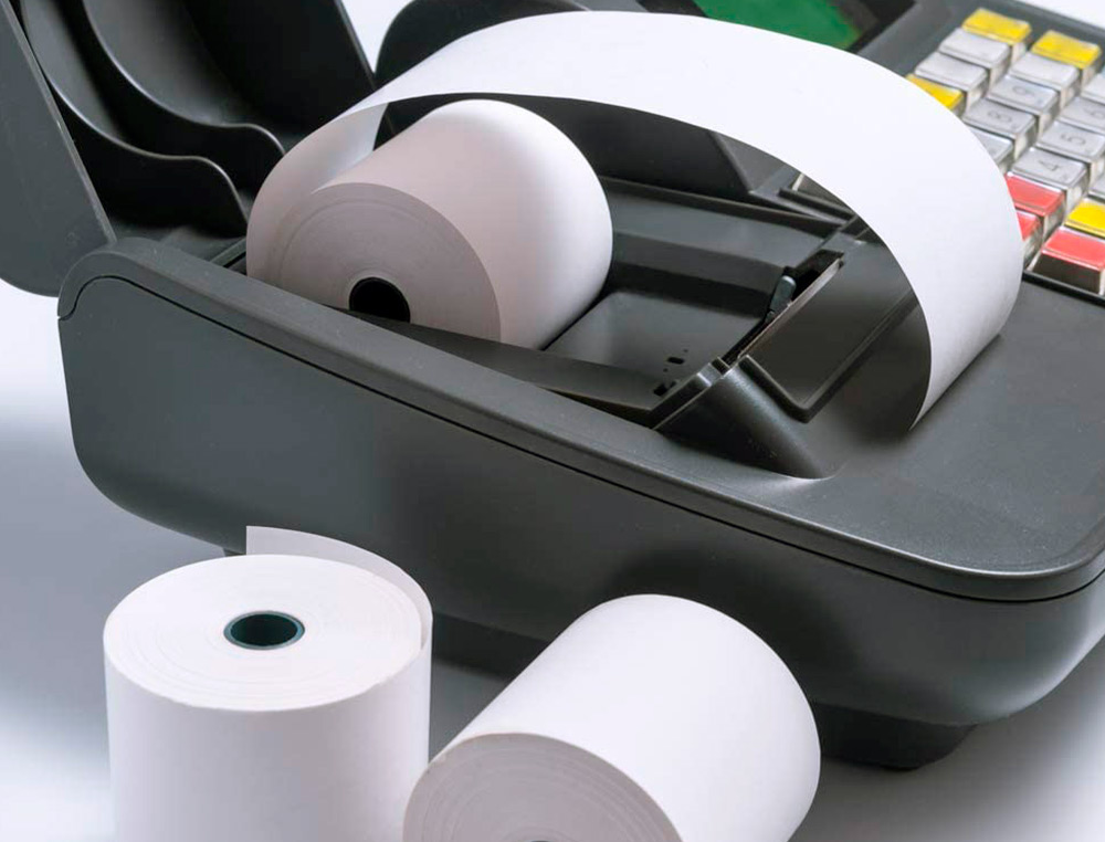 ROLLO SUMADORA TERMICO Q-CONNECT 44 MM ANCHO X 70 MM DIAMETRO SIN BISFENOL A