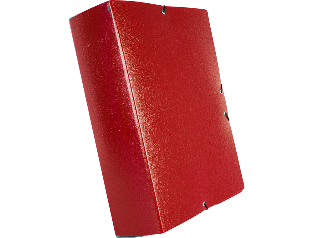 CARPETA PROYECTOS LIDERPAPEL FOLIO LOMO 90MM CARTON GOFRADO ROJA