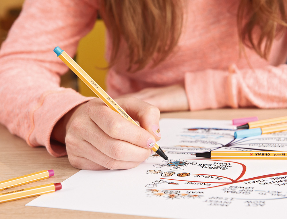 ROTULADOR STABILO PUNTA DE FIBRA POINT 88 ZEBRUI ESTUCHE DE 20 UNIDADES COLORES SURTIDOS