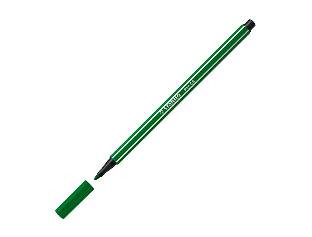 ROTULADOR STABILO ACUARELABLE PEN 68 VERDE ESMERALDA PUNTA GRUESA 1MM