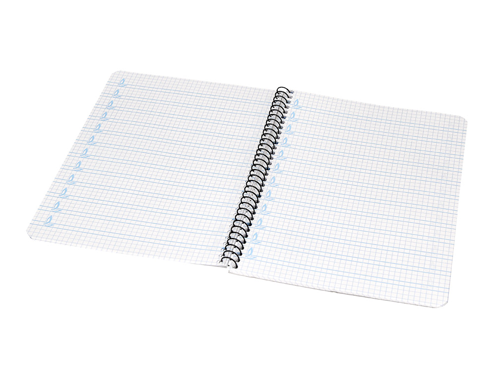 CUADERNO ESPIRAL LIDERPAPEL CUARTO PAUTAGUIA TAPA BLANDA 40H 75GR CUADRO PAUTADO 4MM C OLORES SURTIDOS