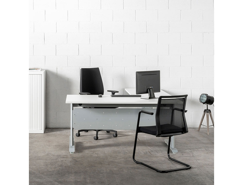 MESA DE OFICINA ROCADA METAL 2000AC02 GRIS/GRIS 120X60 CM