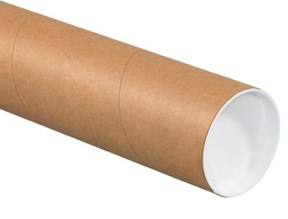 TUBO DE CARTON Q-CONNECT PORTADOCUMENTOS CARTONCILLO ENCOLADO RECICLADO 1,8 MM CON 2 TAPAS DE PLASTICO 40X430 MM