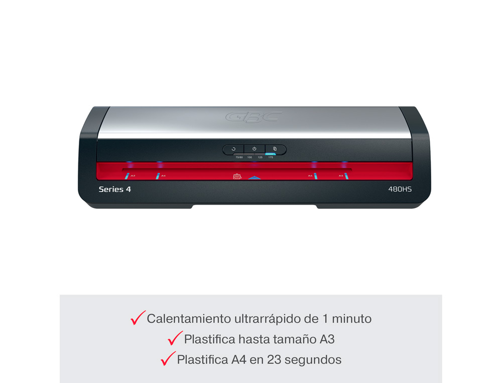 PLASTIFICADORA GBC 480HS OFFICE DIN A3 4 RODILLOS HASTA 175 MC