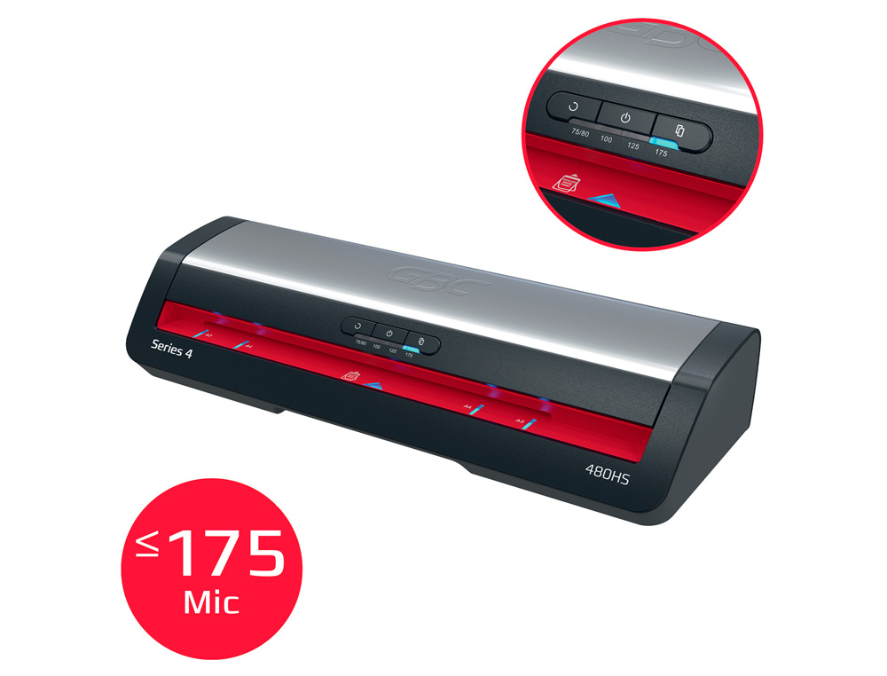 PLASTIFICADORA GBC 480HS OFFICE DIN A3 4 RODILLOS HASTA 175 MC