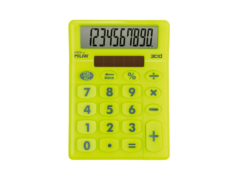 CALCULADORA MILAN SOBREMESA ACID 10 DIGITOS COLORES SURTIDOS