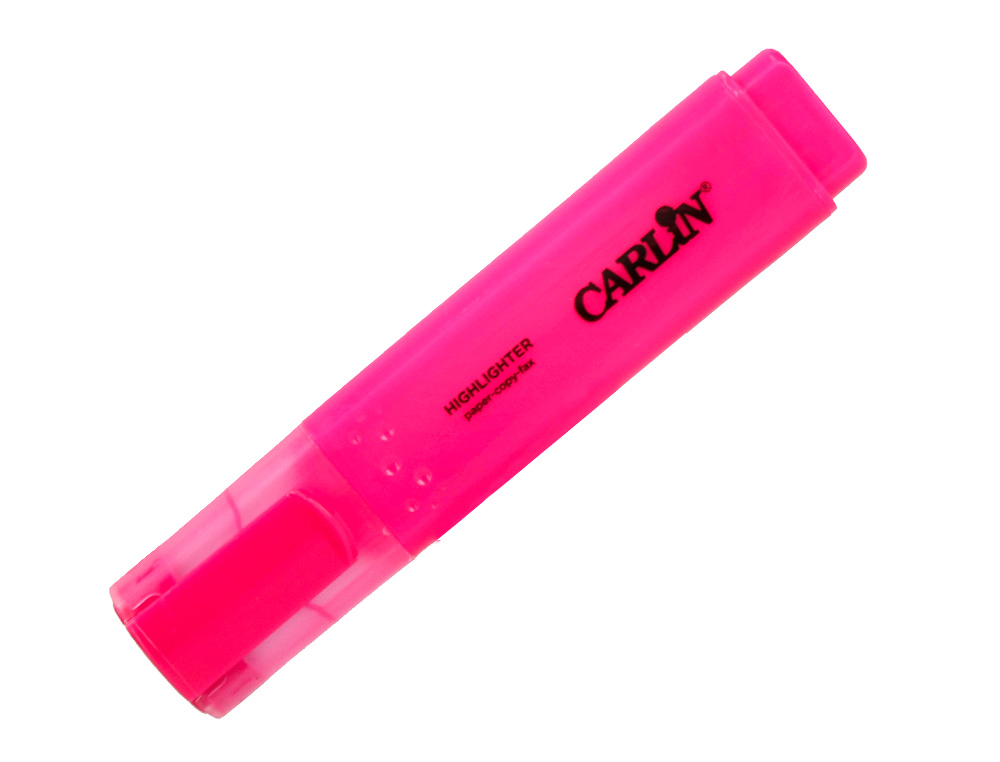 ROTULADOR CARLIN FLUORESCENTE ROSA PUNTA BISELADA