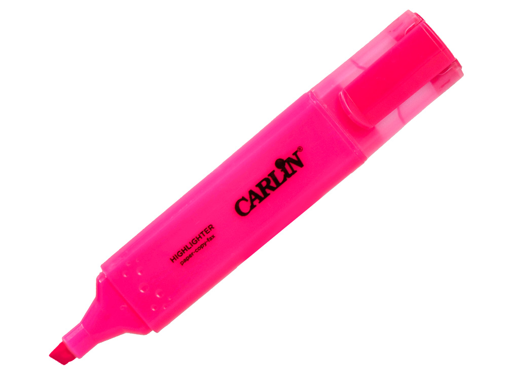 ROTULADOR CARLIN FLUORESCENTE ROSA PUNTA BISELADA