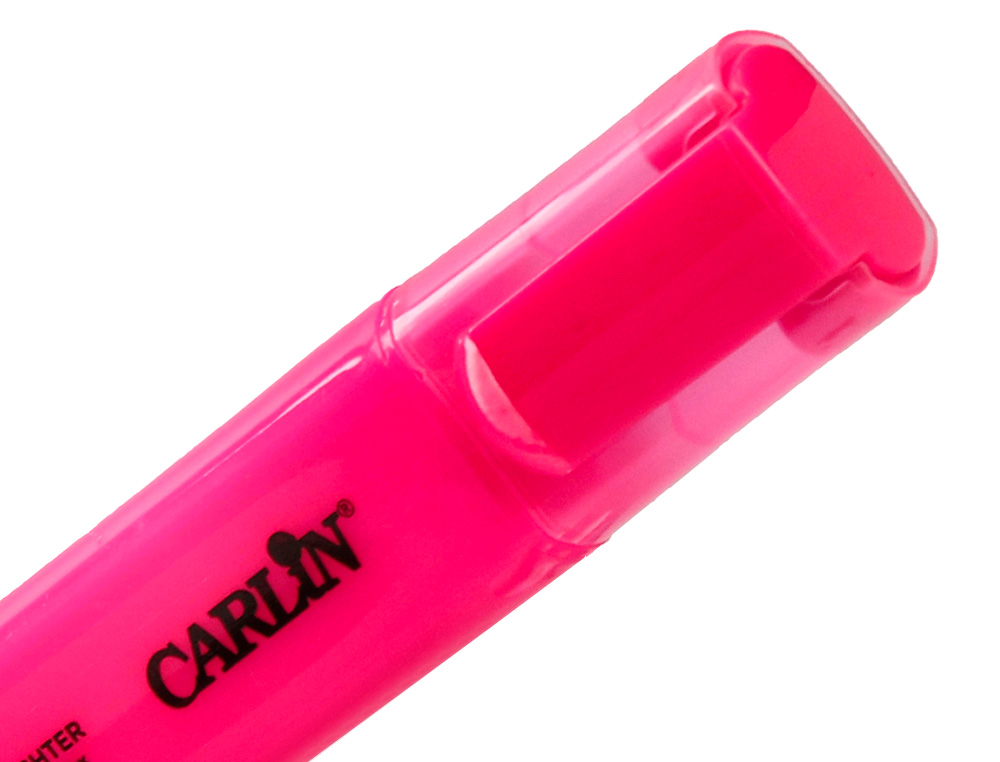 ROTULADOR CARLIN FLUORESCENTE ROSA PUNTA BISELADA
