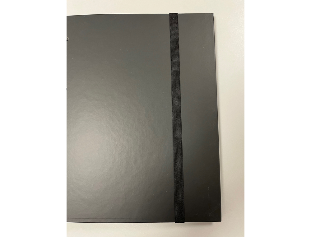 CARPETA 4 ANILLAS DE 35 MM PARDO CARTON FORRADO TOUCH DIN A4 CON RECAMBIO 120 HOJAS 90 GR NEGRO