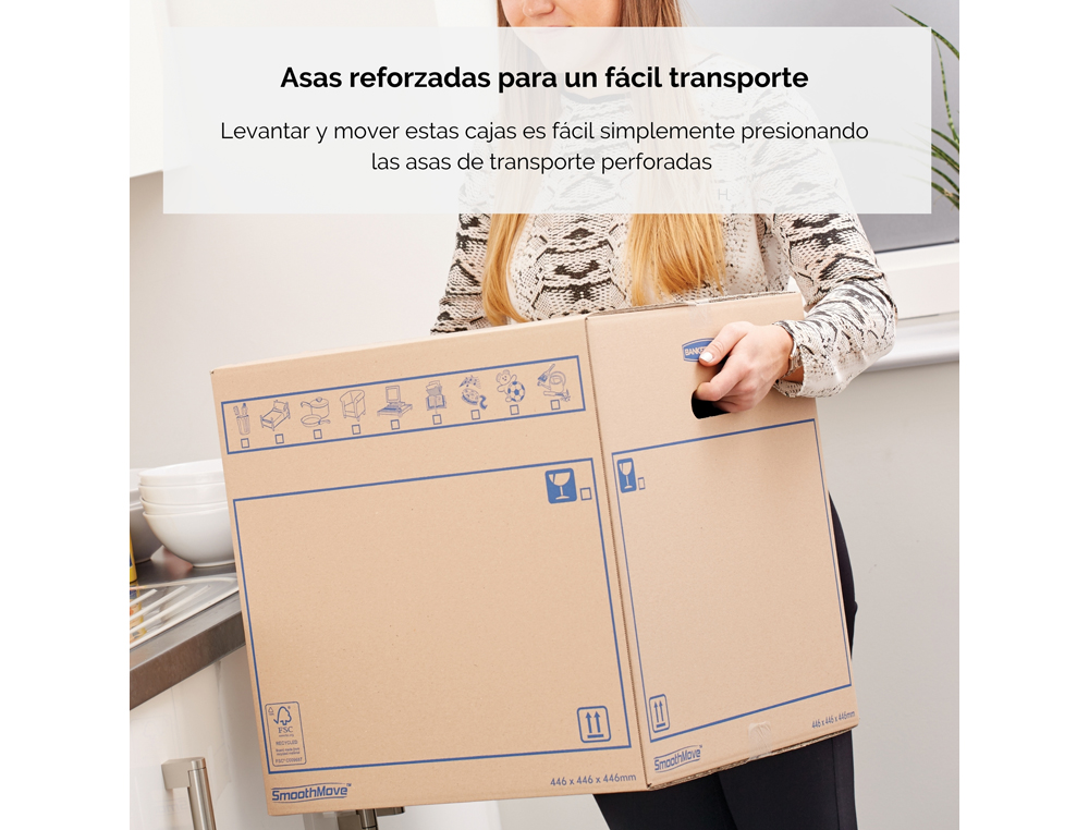 CAJA PARA MUNDANZA BANKERS BOX CARTON RECICLADO FSC CAPACIDAD 39 L 320X260X470 MM PACK DE 10 UNIDADES