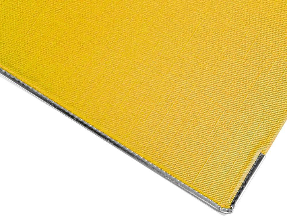 ARCHIVADOR DE PALANCA CARLIN FOLIO FORRADO POLIPROPILENO CON RADO LOMO ANCHO 75 MM AMARILLO