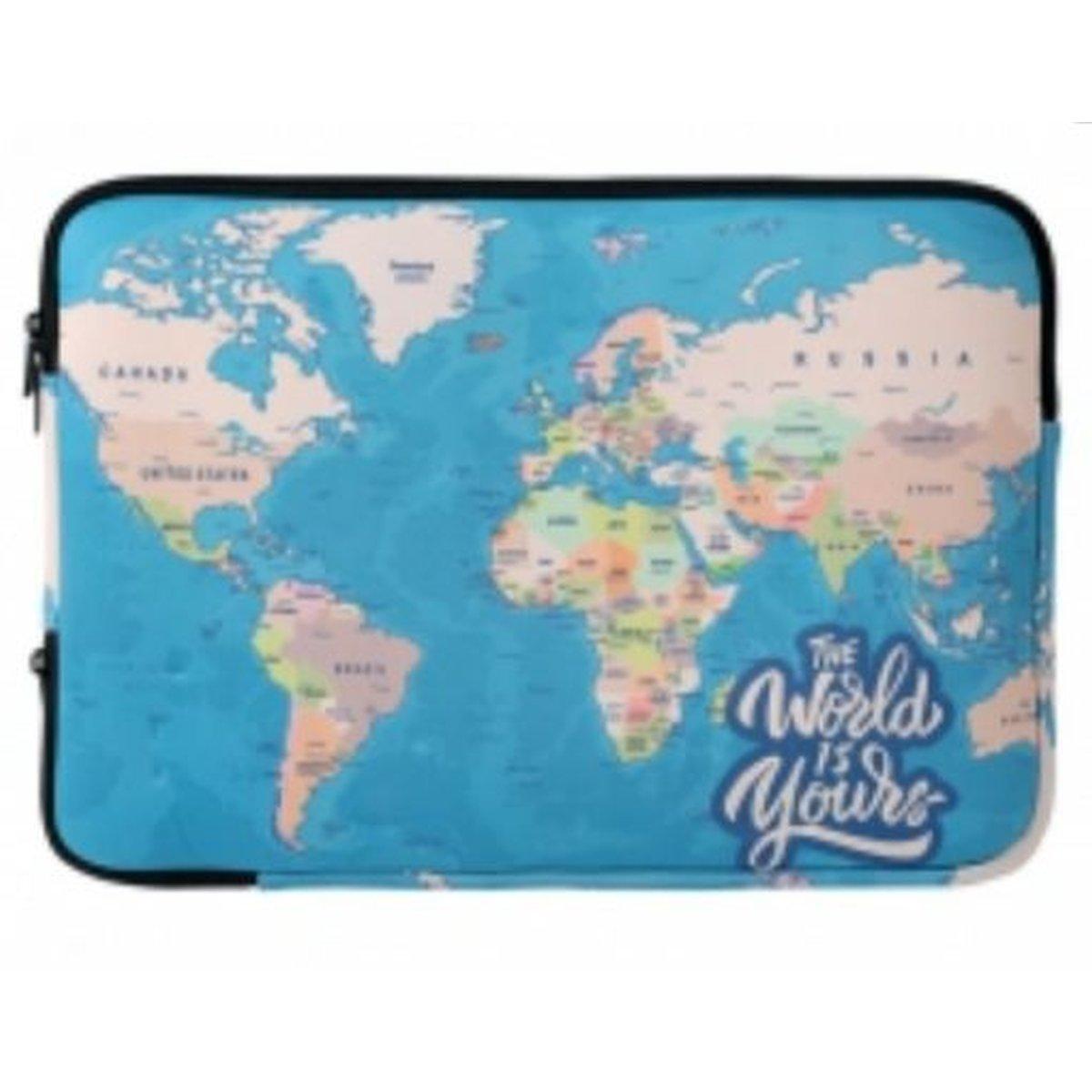 FUNDA PORTATIL 13´´ NEOPRENO MAPA MUNDI ITOTAL