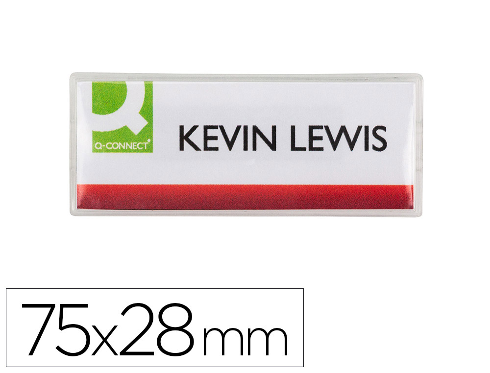 IDENTIFICADOR Q-CONNECT KF14139 CON CLIP MAGNETICO APERTURA SUPERIOR 75X28 MM