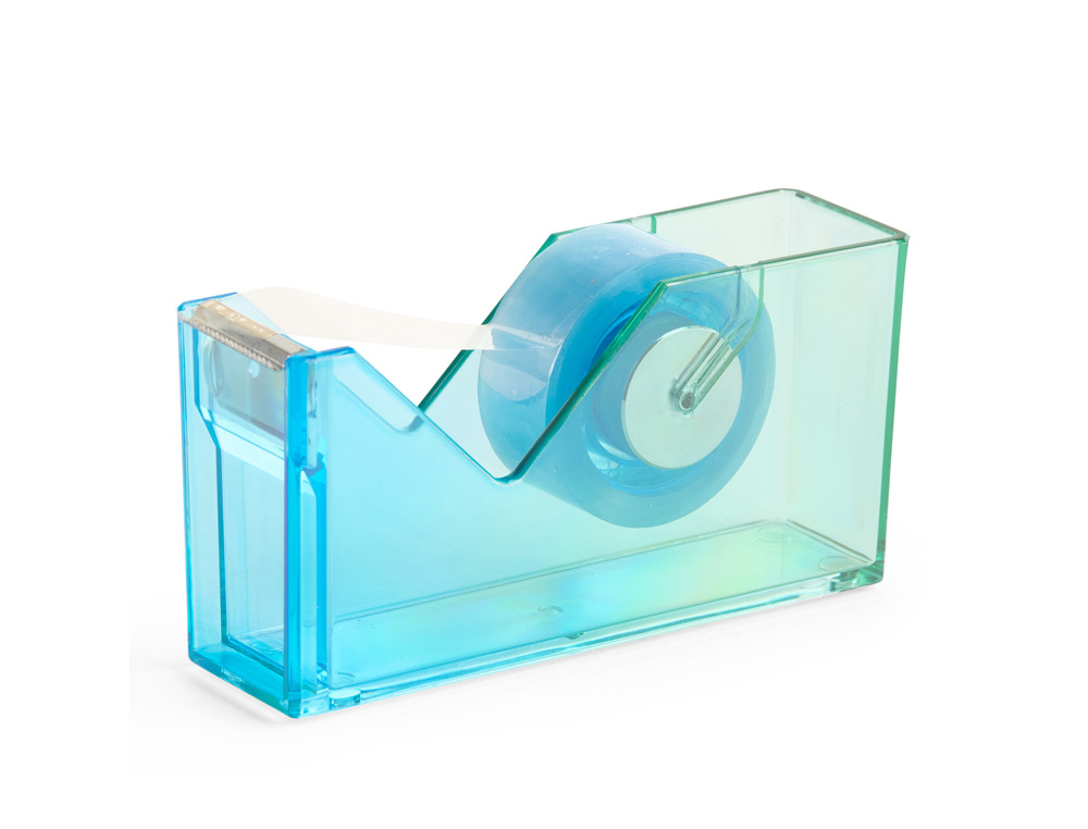 PORTARROLLO MIQUELRIUS PARA CINTAS 33 MT AZUL/VERDE TRANSPARENTE