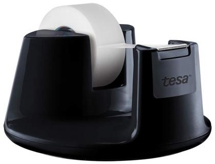 PORTARROLLO TESA COMPACT NEGRO + 1 CINTA ADHESIVA 33M X 19 MM