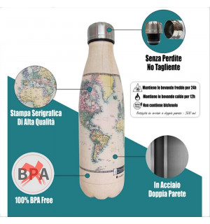 BOTELLA-TERMO DE ACERO INOXIDABLE IDRINK 500ML ITOTAL