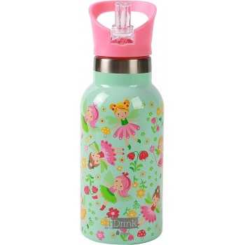 BOTELLA-TERMO DECORADA 350ML CON PAJITA HADAS ITOTAL