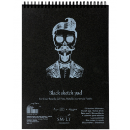 BLOCK DIBUJO A4 PAPEL NEGRO 30HOJ 165 GR SMILTANIS